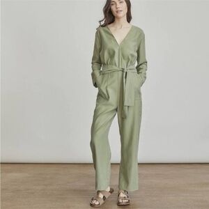 ELIZABETH & JAMES UTILITY SAGE OLIVE ARMY GREEN JUMPSUIT XXL